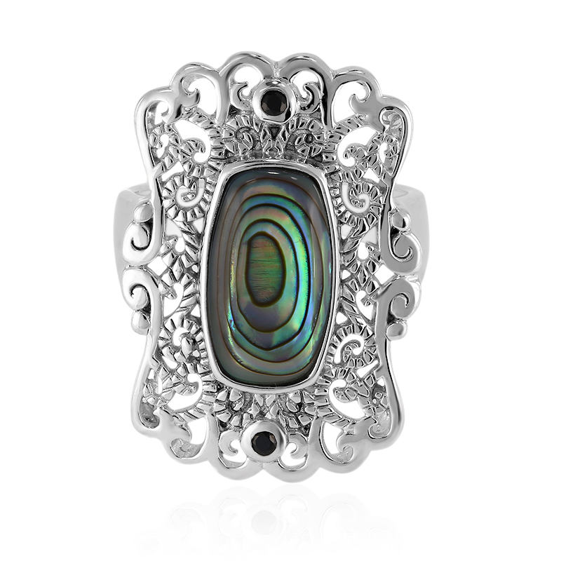 Abalone-Muschel-Silberring (Art of Nature)
