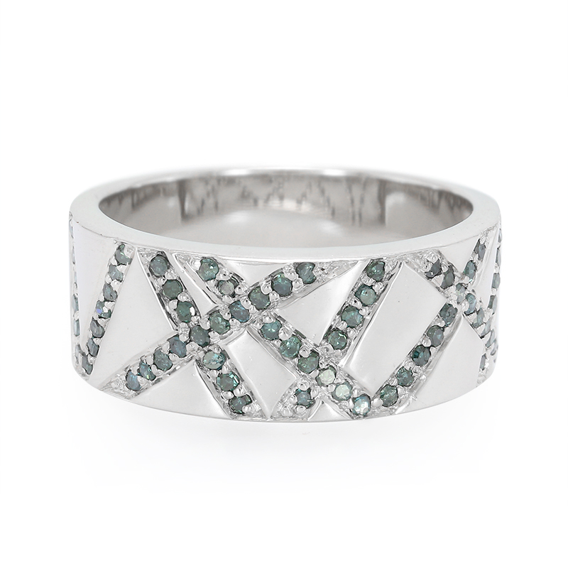 Königsblauer Diamant-Silberring