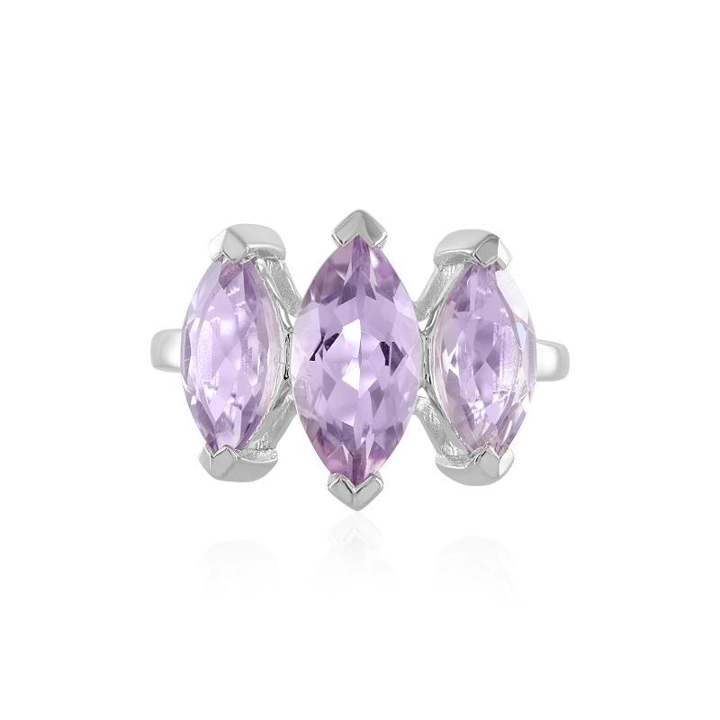 Lavendel-Amethyst-Silberring