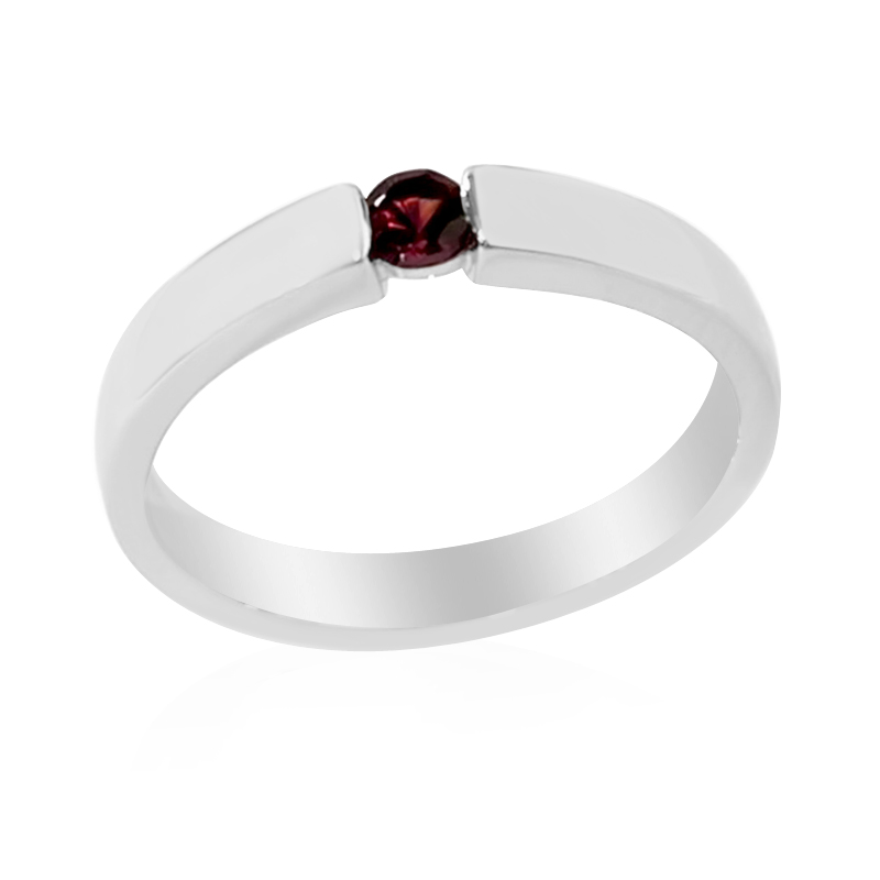 Edelroter Spinell-Silberring
