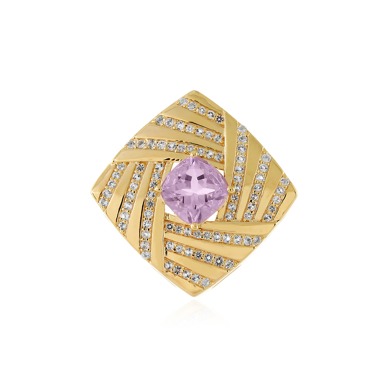 Lavendel-Amethyst-Silberanhänger (MONOSONO COLLECTION)
