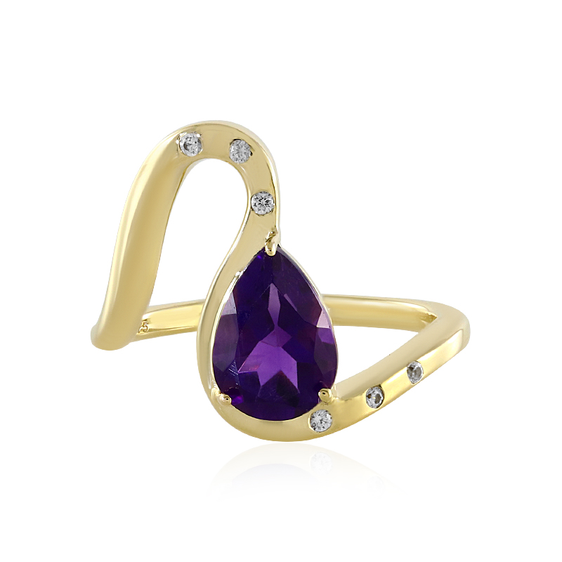 Sibirischer Amethyst-Goldring (de Melo)
