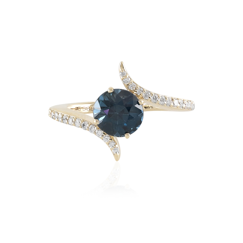 Cobaltblauer Luc Yen-Spinell-Goldring (AMAYANI)