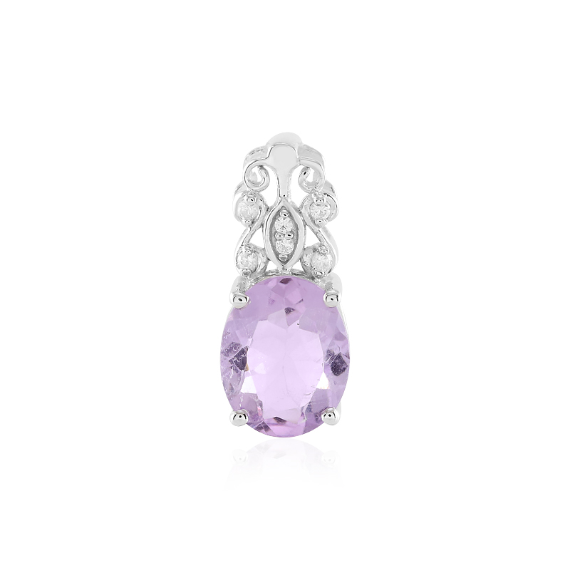 Lavendel-Amethyst-Silberanhänger
