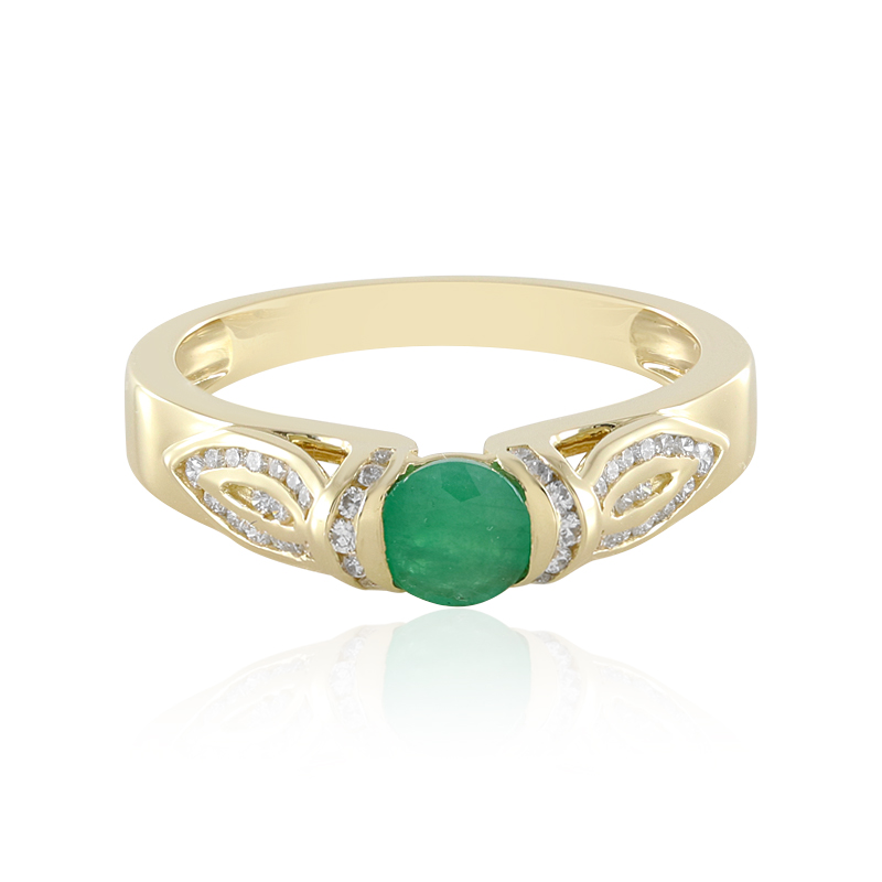 Brasilianischer Smaragd-Goldring (de Melo)