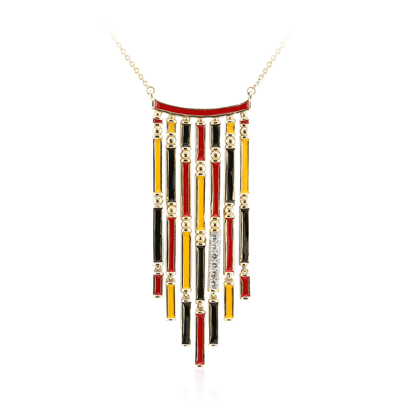 Weißer Topas-Silbercollier