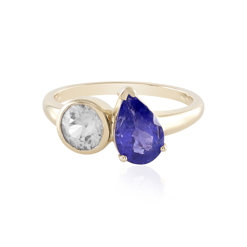 Tansanit-Goldring (Adela Gold)