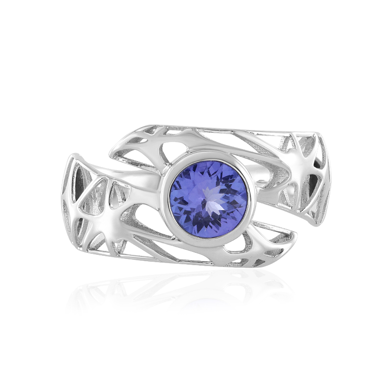 Tansanit-Goldring (Ornaments by de Melo)