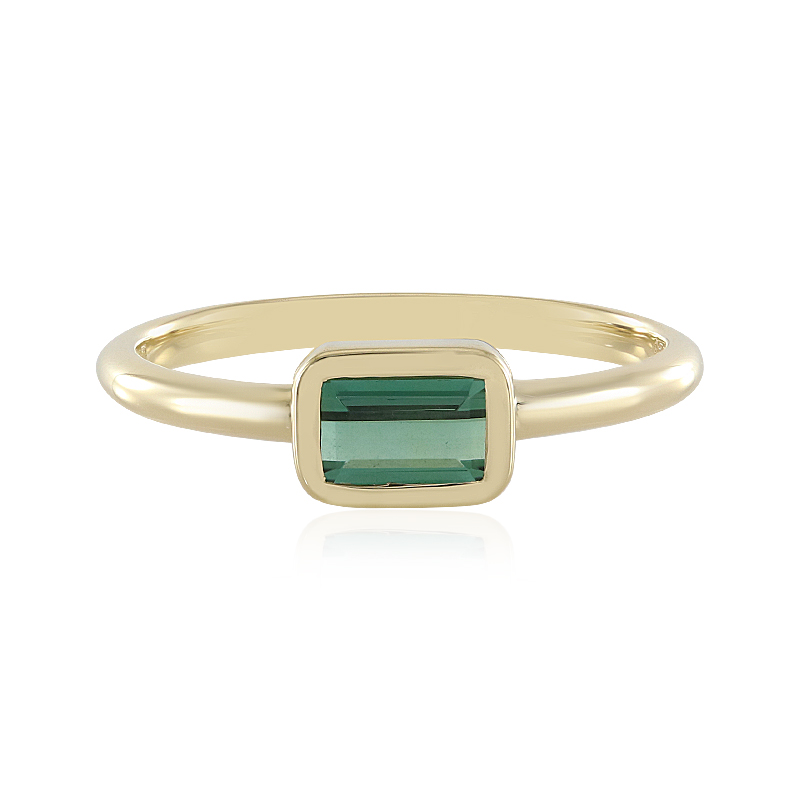 Grüner Benedito-Turmalin-Goldring (Adela Gold)