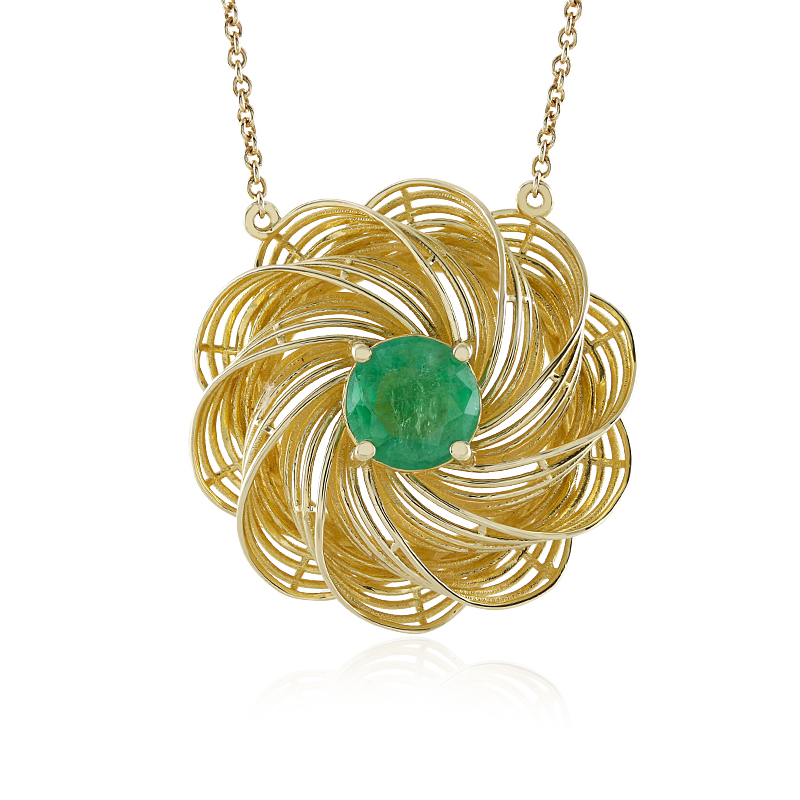 Sambia-Smaragd-Goldcollier (Ornaments by de Melo)