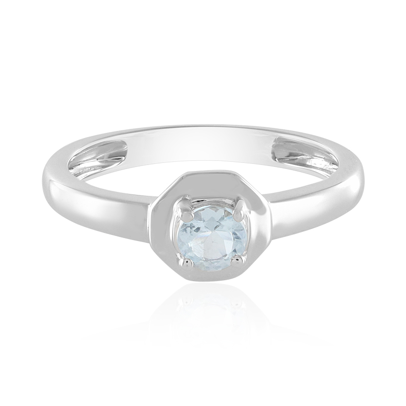 Brasilianischer Aquamarin-Silberring