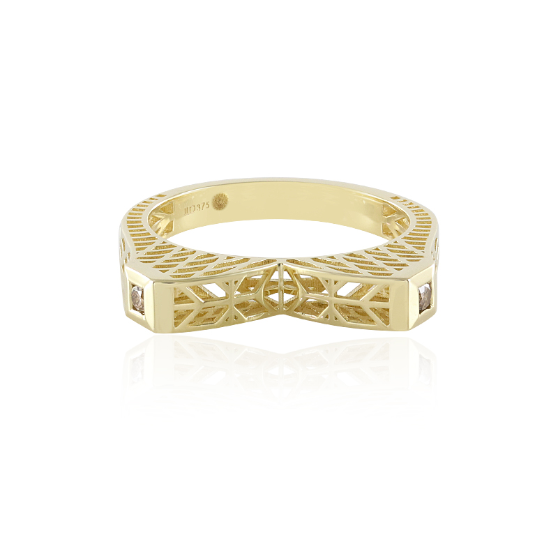 I2 Champagner-Brillant-Goldring (Ornaments by de Melo)