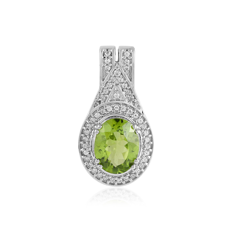 Peridot-Silberanhänger
