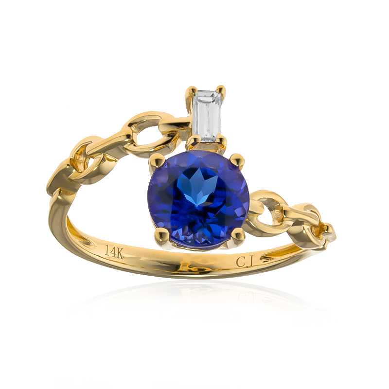 AAA-Tansanit-Goldring (CIRARI)