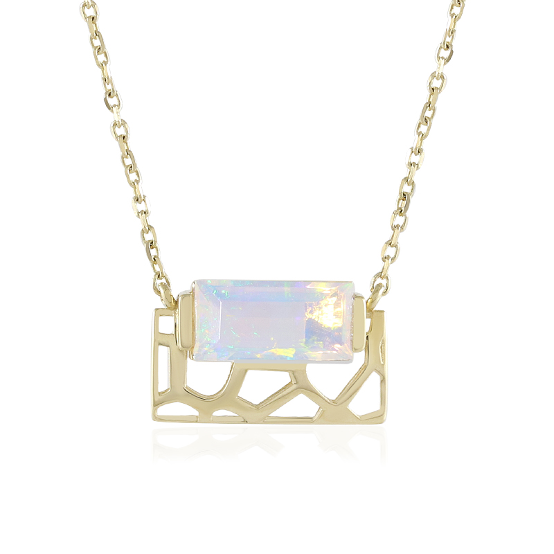 Welo-Opal-Goldcollier (Ornaments by de Melo)