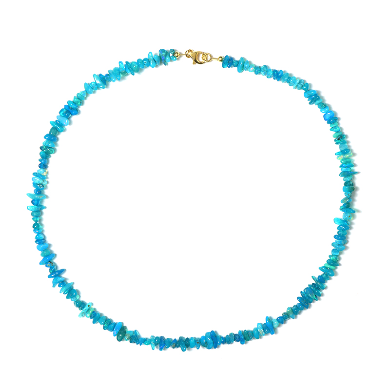 Äthiopischer Blauer Opal-Silberhalskette