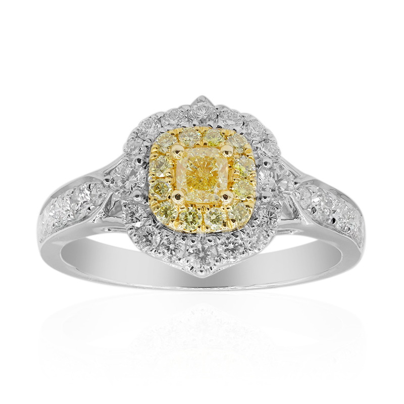 Gelber SI2 Brillant-Goldring (CIRARI)