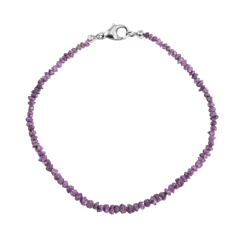 Purpur-Diamant-Silberarmband (CUSTODANA)