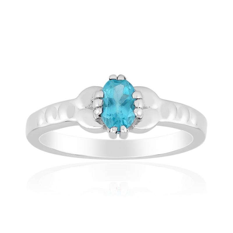 Blauer Apatit-Silberring
