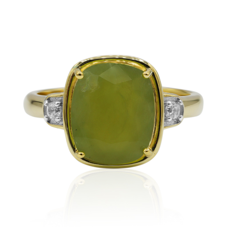 Brasilianischer Grüner Opal-Goldring (Tenner Diniz)