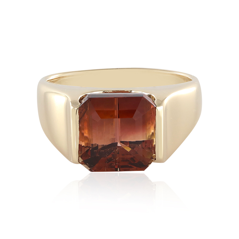 Mehrfarbiger Turmalin-Goldring (de Melo)