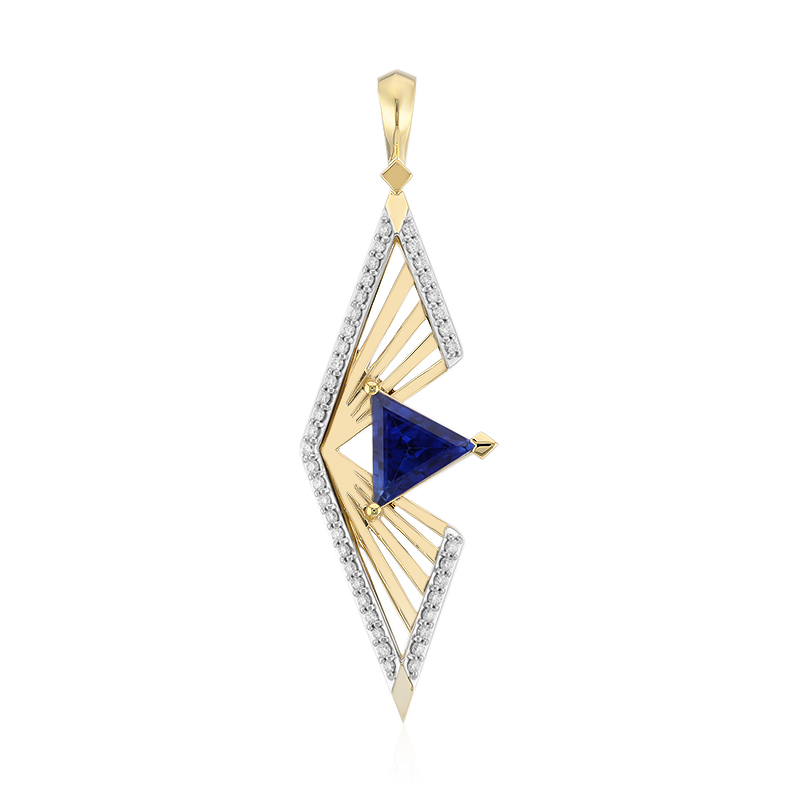 Blauer Saphir-Goldanhänger (Rifkind 1894 Collection)