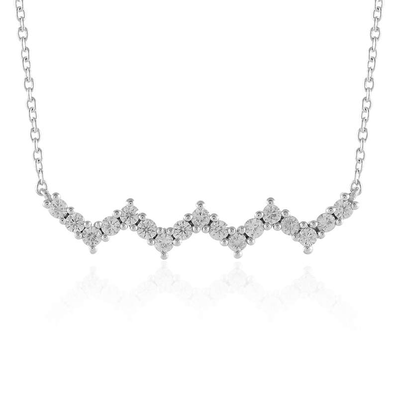Zirkon-Silbercollier