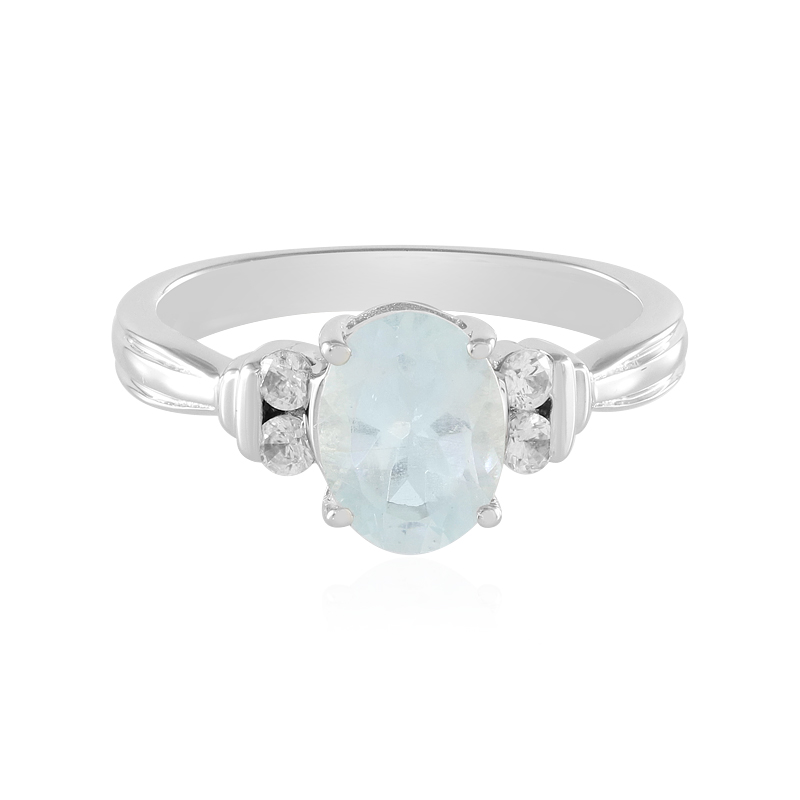 Brasilianischer Aquamarin-Silberring