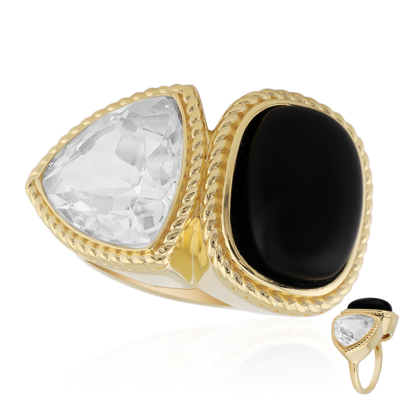 Edelstein-Silberring (MONOSONO COLLECTION)
