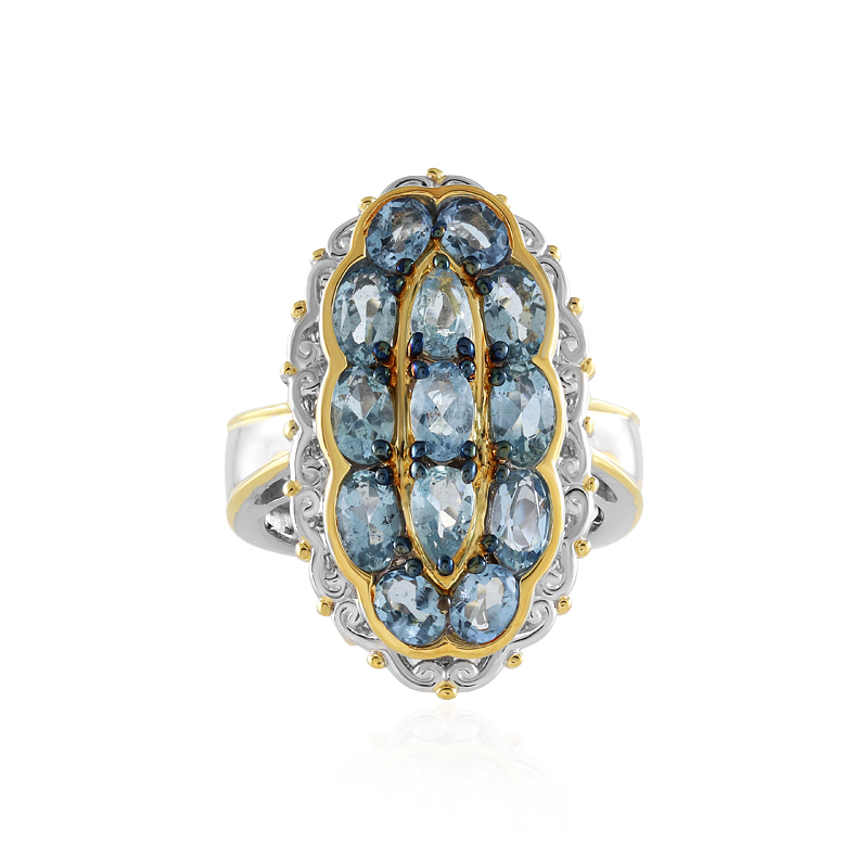 Tansania-Aquamarin-Silberring (Gems en Vogue)