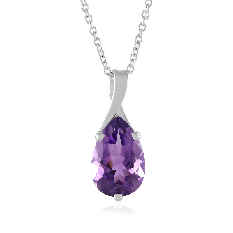 Amethyst-Silberhalskette