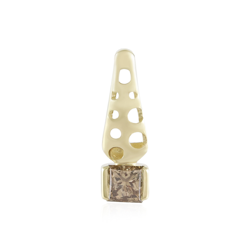 I2 Champagner-Diamant-Goldanhänger (Ornaments by de Melo)
