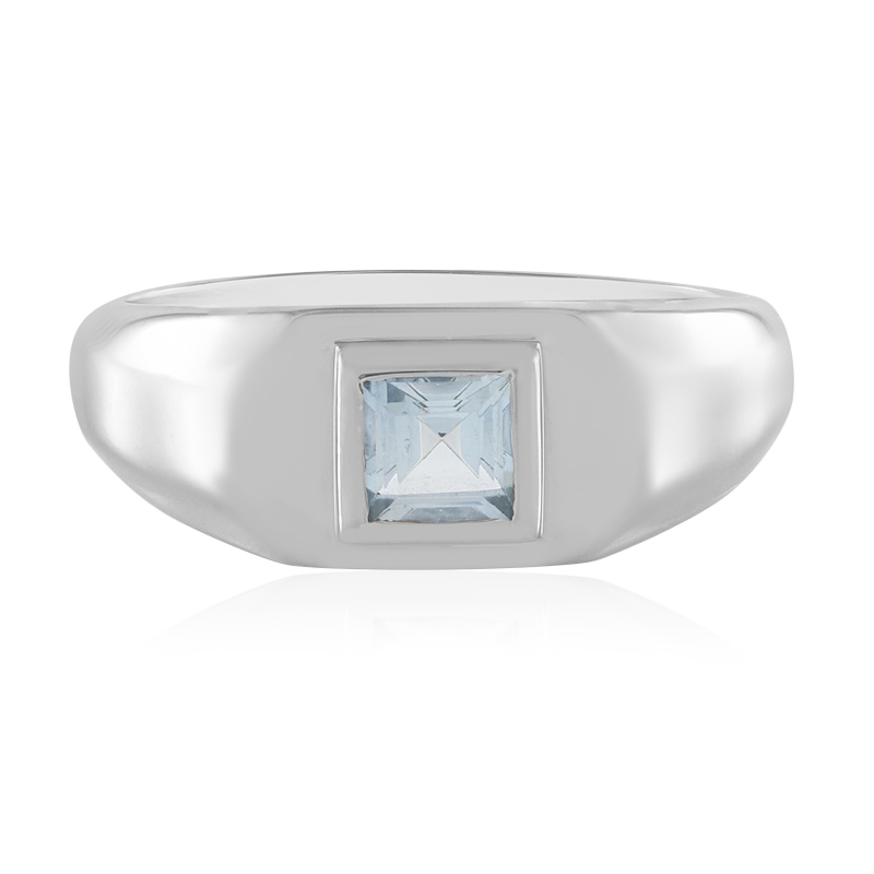 Brasilianischer Aquamarin-Silberring