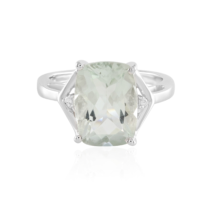 Grüner Amethyst-Silberring