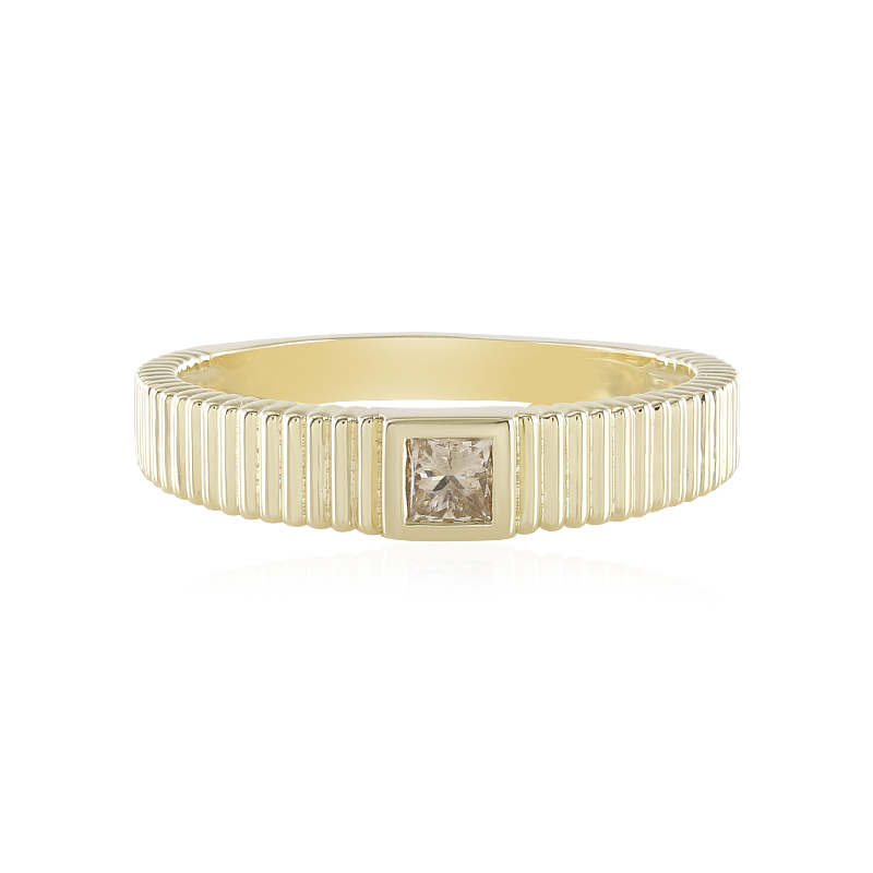 I2 Champagner-Diamant-Goldring (de Melo)