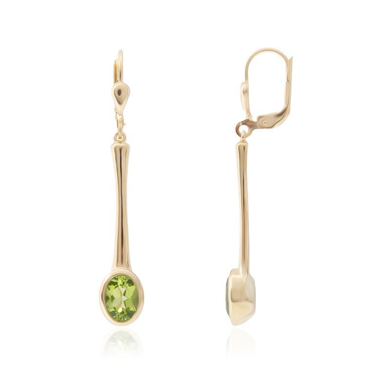 Peridot-Goldohrringe (CUSTODANA)
