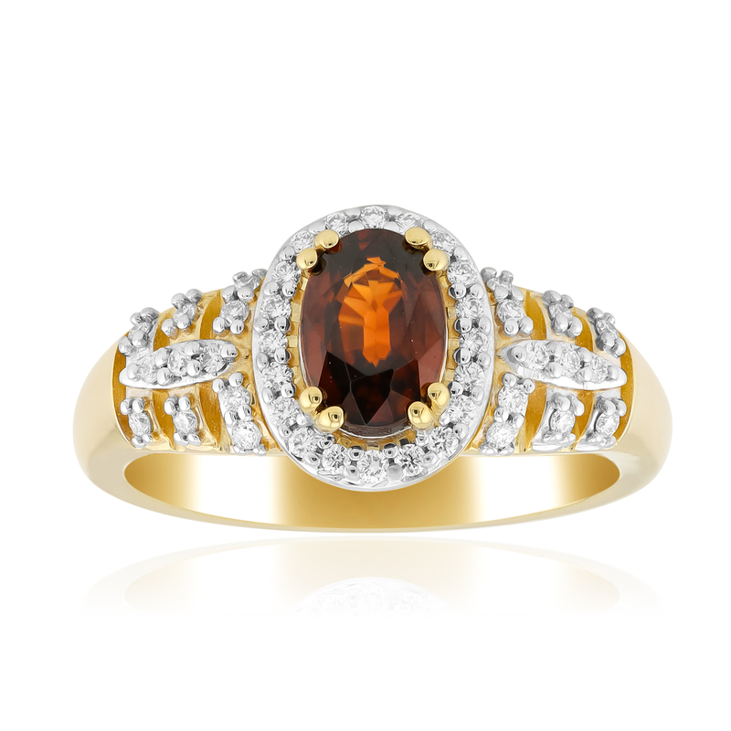 Roter Kings Plains-Zirkon-Goldring
