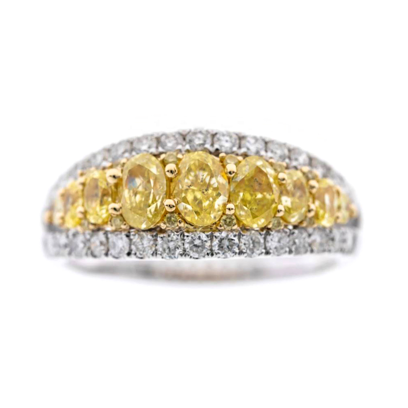 Gelber SI2 Brillant-Goldring (CIRARI)