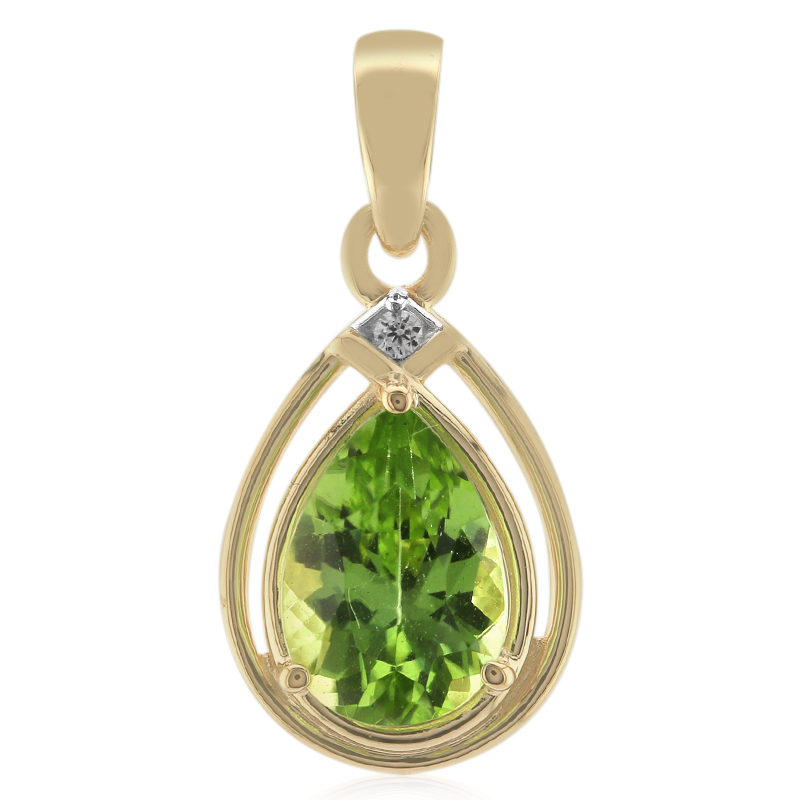 Wagogo-Peridot-Goldanhänger