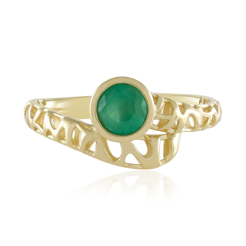 Sambia-Smaragd-Goldring (Ornaments by de Melo)