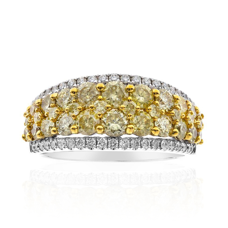 Gelber SI2 Brillant-Goldring (CIRARI)