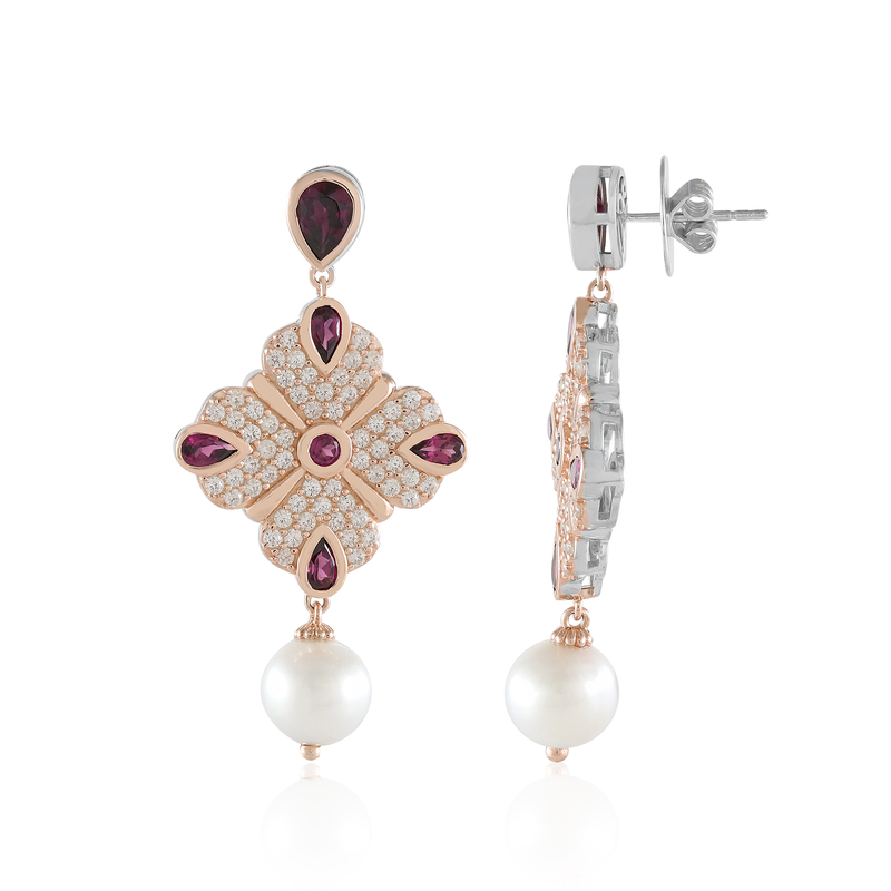 Edelstein-Silberohrringe (Dallas Prince Designs)