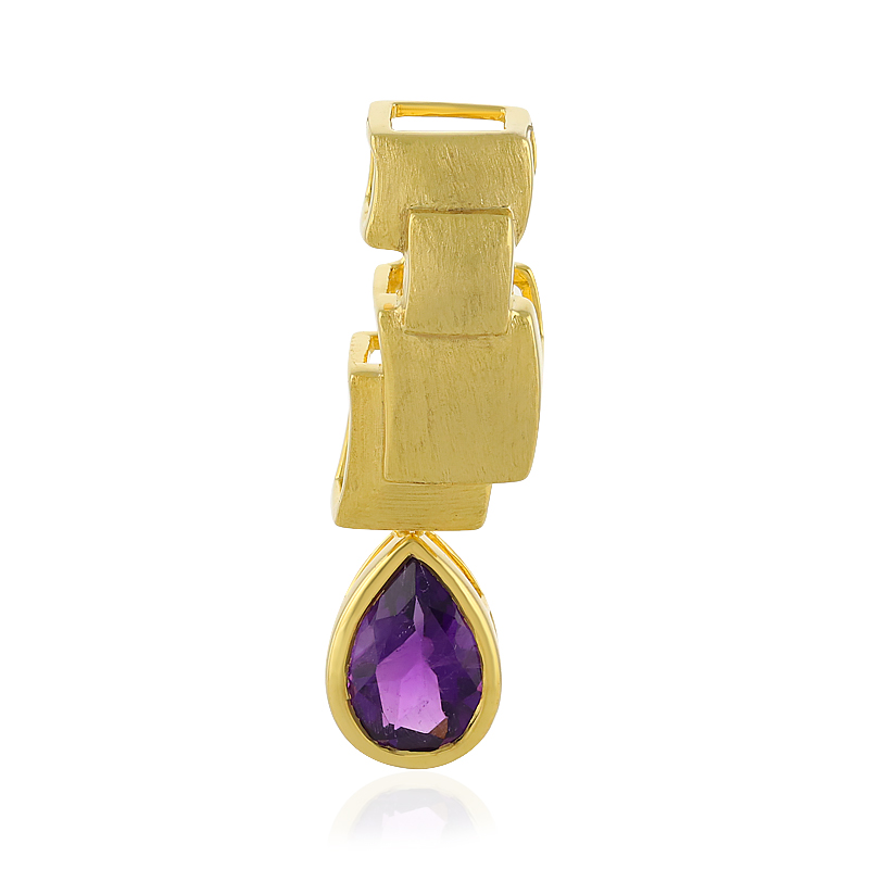 Amethyst-Silberanhänger (MONOSONO COLLECTION)