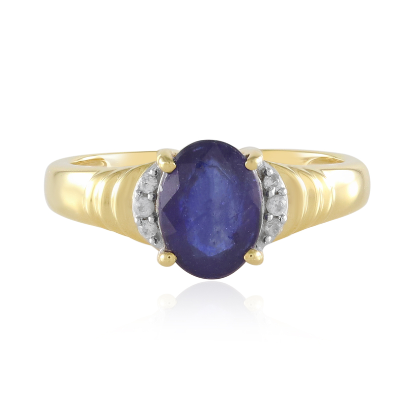 Blauer Madagaskar-Saphir-Silberring