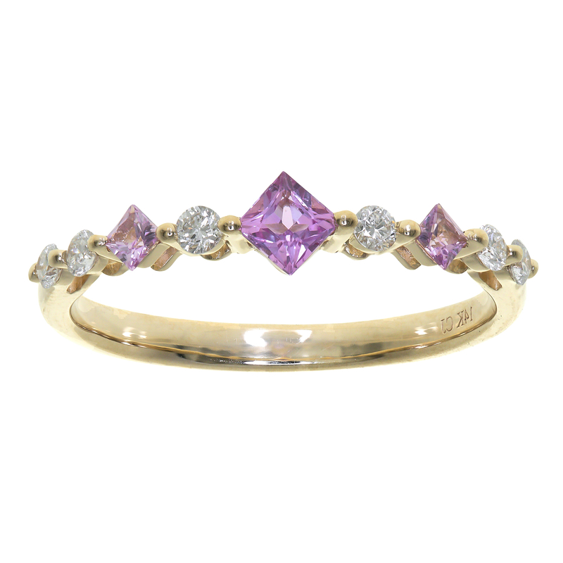 Pinkfarbener Saphir-Goldring (CIRARI)