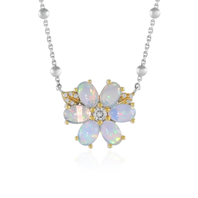 Welo-Opal-Silbercollier (Dallas Prince Designs)