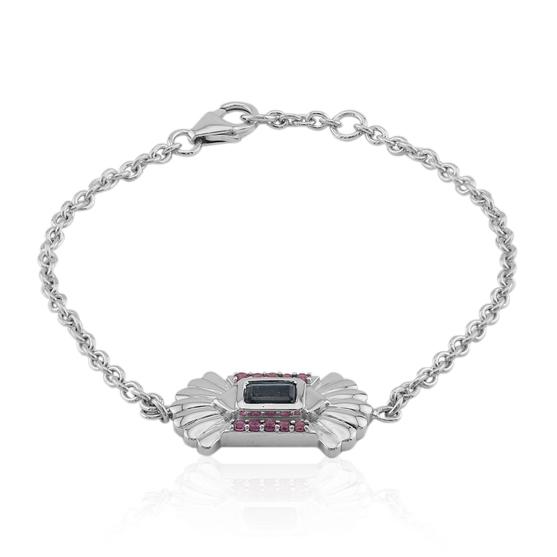 Londonblauer Topas-Silberarmband (Remy Rotenier)