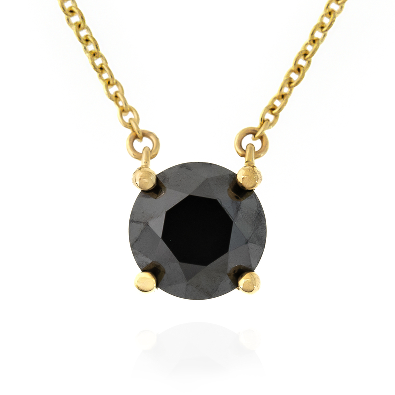 Schwarzer Diamant-Goldcollier (de Melo)