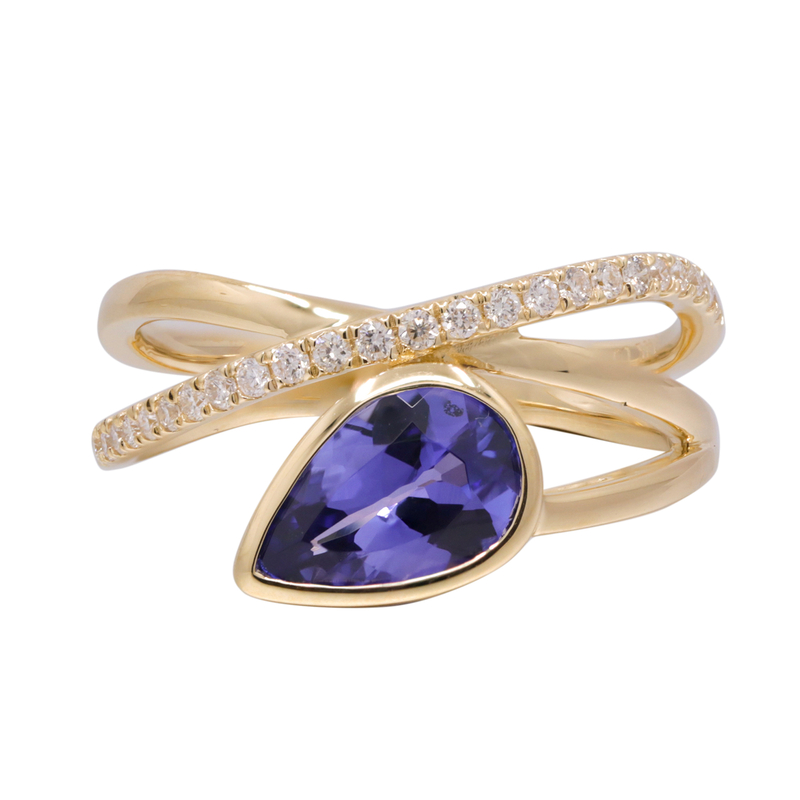 AAA-Tansanit-Goldring (CIRARI)