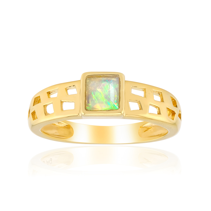 Welo-Opal-Silberring (SAELOCANA)